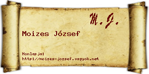 Moizes József névjegykártya