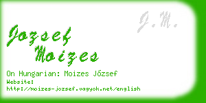 jozsef moizes business card